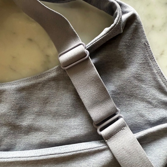 NWT Beyond Yoga Spacedye Pocket Biker Jumpsuit L Gray Sculpting One-Piece Romper - Picture 8 of 10